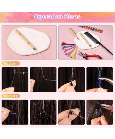 Xinzistar 14 Colors 2800 Strands Hair Tinsel Extension Kit Holographic Sparkle Hair Glitter Strands Rainbow Coloured Hair Extensions Fairy Dazzle Hair Extension for Festival Women Girls Kids Party - Buy Online on GoSupps.com