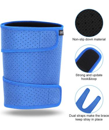 Neoprene Thigh Bandage - Adjustable Compression Support for Sciatic Nerve Pain Relief Sports Recovery & Rehabilitation - Non-Slip Design - Buy Online on GoSupps.com