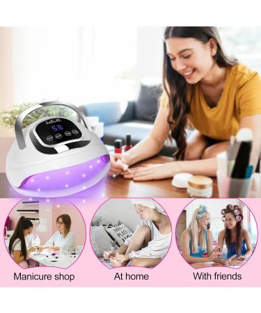 UV Nail Lamp 268W UV Lamps for Gel Nails with 4 Timer Setting/Large LCD Touch Screen Fast Curing Lamp Nail Dryer for Toenail Home Salon white&black - Buy Online on GoSupps.com
