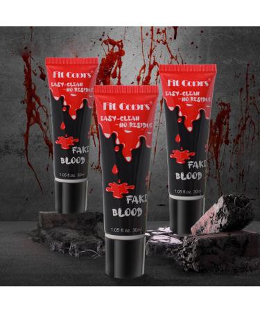 GL-Turelifes Halloween Fake Blood Paint Makeup | Coagulated Blood Gel for Zombie Vampire & Monster SFX | 1.06oz Bright Red Special Effects Wound Modeling - Buy Online on GoSupps.com