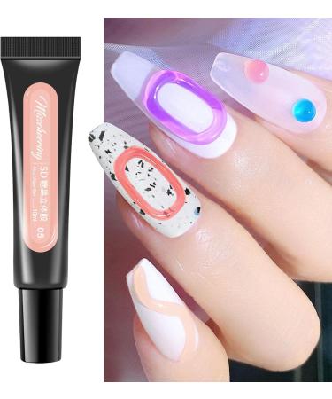 Nail Polish Gel Stereo Adhesive Nail Polish Gel - Long-Lasting Healthy Resin Nail Gel Polish Easy to Apply for at Home Highly Pigmented Nail Polish Gel for Lover Girl Mother 05 - Buy Online on GoSupps.com