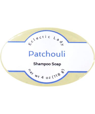 Eclectic Lady Patchouli Shampoo Soap Bar with Pure Argan Oil Silk Protein Honey Protein and Extracts of Calendula Flower Aloe Carrageenan Sunflower - 4 oz Bar