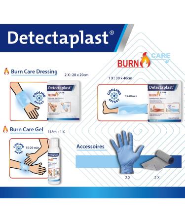 DetectaPlast Incineration Kit - Complete Burn Care Set with Sterile Hydrogel Compresses Fire Gel Bandages & Gloves for Instant Relief - Buy Online on GoSupps.com