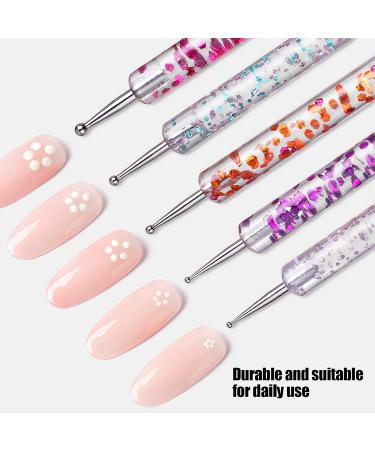 5-Piece Nail Puncture Pen Set | 2-Way DIY Nail Art Dotting Tool & Rhinestone Picker - Portable Manicure Kit for Home Salon - Buy Online on GoSupps.com