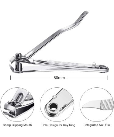 Stainless Steel Heavy Duty Nail Clipper for Men and Women - Precision Toe and Finger Nail Cutter - Buy Online on GoSupps.com