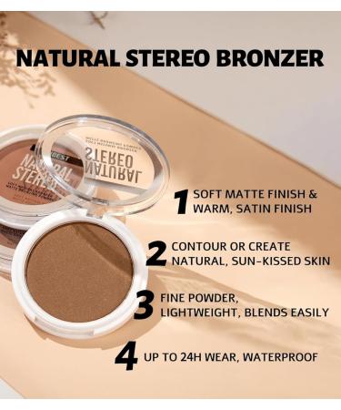 MAEPEOR Face Bronzer Powder Palette - 6 Buildable Matte Colors for Natural Contour | Long Lasting & Sweat Proof Makeup | International Shipping Available - Buy Online on GoSupps.com