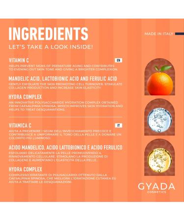  GYADA COSMETICS GYADA COSMETICS Radiance Dry Skin Face Cream Brightening Face Cream Antioxidant and Moisturizing Action Contrasting the Signs of Age and Expression Vitamin C Based 50 ml - Buy Online on GoSupps.com