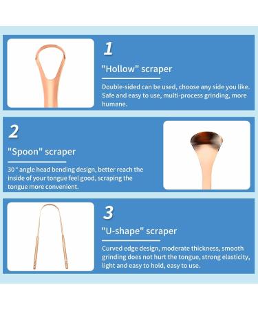 Buy Tongue Scraper - 100% Surgical Stainless Steel Tongue Cleaner for Adults & Children | Reduce Bad Breath & Enhance Oral Hygiene - Buy Online on GoSupps.com