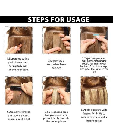 High Adhesive 96-Piece Hair Tape for Extensions - Durable Replacement Tapes 4x0.8cm - Buy Online on GoSupps.com