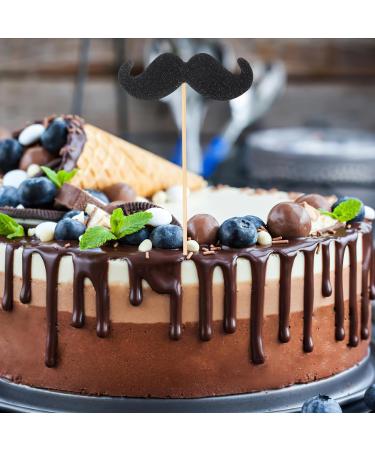 Hoement 40pcs mustache cupcake toppers fake mustache gender reveal cupcake toppers mustache party decorations cake decor de bautizo para ni o baby paper cup - Buy Online on GoSupps.com
