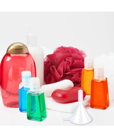 24pc 1oz Empty Bottles with Flip Cap & Transfer Funnels - Travel Size Containers for Lotions, Shampoo & Toiletries - Buy Online on GoSupps.com
