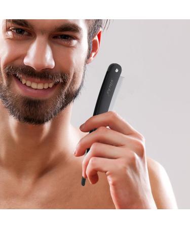 Minkissy 2-Pack Men's Razor Blades - Safe Body Razor for Barbers & Hairdressers - Black Razor Knife Holder - International Shipping Available - Buy Online on GoSupps.com