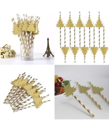 YZYDF 30 Pcs Christmas Tree Straws Paper Drinking Straws Decorations Recyclable Striped Paper Straws Party Supplies - Buy Online on GoSupps.com