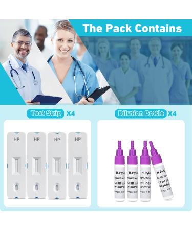 H. Pylori Test Kit | Accurate Home Stool Test | 4 Tests | Results in 10-15 Minutes - Buy Online on GoSupps.com