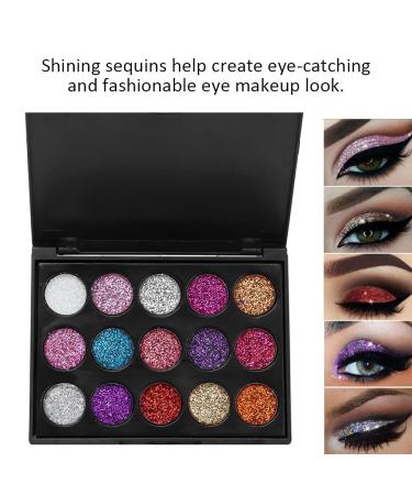 Shining Eye Shadow Cosmetic Powder - 15 Colors Waterproof Glitter Eyeshadow Palette for Stunning Eye Looks - Buy Online on GoSupps.com