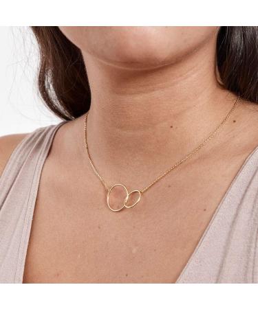 Dear Ava Niece Necklace - Heartfelt Card & Jewelry Gift for Birthday Holidays & More (Interlocking Circles Gold) - Buy Online on GoSupps.com
