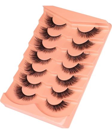 Lashes Fox Eye Natural Eyelashes Fluffy Cat Eye False Lashes 8D Curly Wispy Faux Mink Fake Eyelashes 7 Pairs by Mavphnee - Buy Online on GoSupps.com