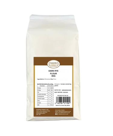 Bakers Street | Wholemeal Dark Rye Flour 4Kg | perfect for delicious rye breads | Premium Quality