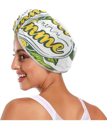 Hello Summer Lemon Hair Towel 2 Pack | Super Absorbent Quick Dry Hair Turbans for Women & Girls Perfect Hair Drying Solution - Buy Online on GoSupps.com