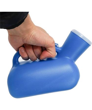 Male Urinal 1000ML Male Urinal Portable Mens Potty Pee Bottle Collector Travel Toilet Blue - Buy Online on GoSupps.com