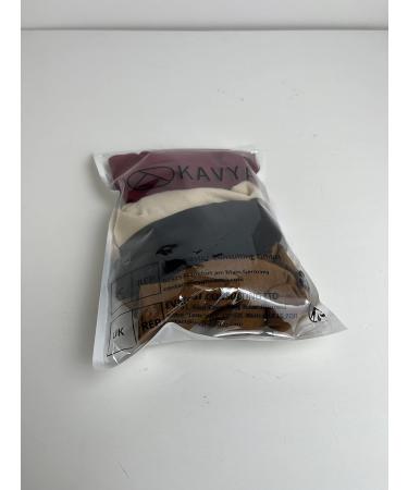 Kavya Wide Headbands for Women - Set of 4 | Soft Elastic Hair Bands for Yoga & Fashion | Knotted Headscarf & Hair Accessories for Adults - Buy Online on GoSupps.com