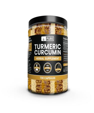 Pure Original Ingredients Turmeric Curcumin 730 Capsules No Magnesium Or Rice Fillers  Always Pure  Lab Verified 660 mg
