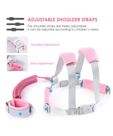 Children Safety Leash - 2.5m Anti-Lost Wrist Link for Toddlers - Pink Toddler Leash - Buy Online on GoSupps.com