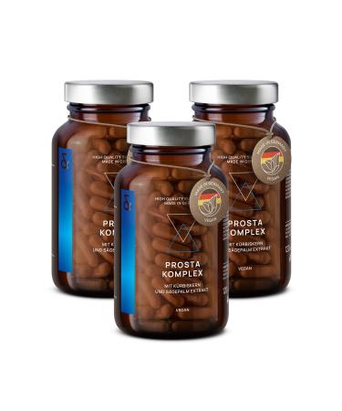 3 Set - prosta complex - pumpkin seed capsules with pomegranate saw palm black garlic extract zinc & selenium - 360 nettle capsules