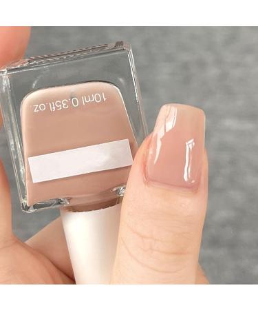Nude Pink Nail Polish Varnish Gel Classy Long Lasting Quick Dry Varnish No Need Cure Chip-resistant Pastel Nail Large Volume 10ML Easy to Apply Nail Elegant Polish Gift for Women & Girls - Buy Online on GoSupps.com