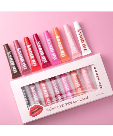 Flavored Lip Gloss Set for Girls Liquid Lip Gloss 8 x Colored Lip Butter Oil with Gelatin - Lip Gloss in Assorted Fruity Flavors Lip Gloss - Buy Online on GoSupps.com