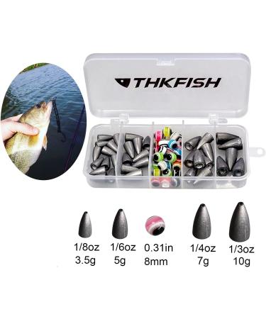 THKFISH Fishing Weights Sinkers Beads Bullet Carolina Texas Rig Kit 64pcs/219pcs - Buy Online on GoSupps.com