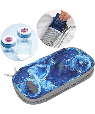 Diabetic Medication Cooler Bag - Multi-Layer Case for Travel - Easy Open Design - Blue - Buy Online on GoSupps.com