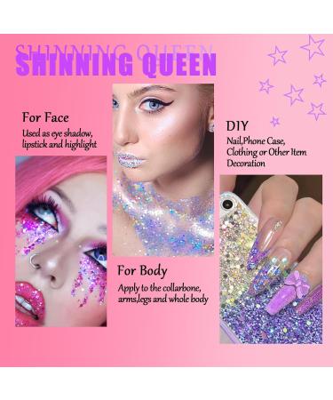  Sugeru New Glitter Gel Body & Eyeshadow & Hair & Lips | Quick-drying waterproof long-lasting glitter makeup | Vegan light-changing glitter gel | Sequins - Buy Online on GoSupps.com