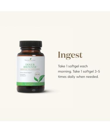 Young Living - Inner Defense 30 Softgels | Premium Essential Oil Daily Immune Support Supplement | Seasonal Wellness Aid | Immunity Boosting Liquid Capsules - Buy Online on GoSupps.com