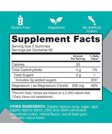 Qunol Magnesium Gummies for Adults - 200mg High Absorption Magnesium Supplement Supports Nerve Bone & Muscle Health Vegetarian 120 Count - International Shipping Available - Buy Online on GoSupps.com