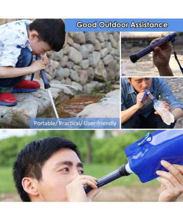Lixada Outdoor Water Filter System - Ultrafilter Straw for Camping Travel Hiking & Fishing | Emergency Survival Gear - Army Green - Buy Online on GoSupps.com
