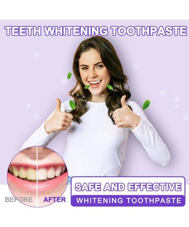 Buy Teeth Whitening Toothpaste Set - 2 PCS Purple Serum for White Teeth & Color Correct | HeroSmile Whitening Booster - Buy Online on GoSupps.com