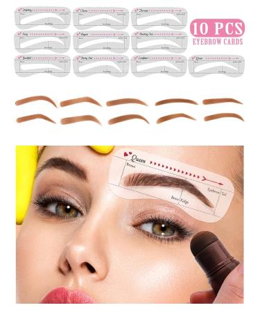Ebanku Brow Powder Template Set - Waterproof Makeup Brow Powder Stencils & Reusable Tools for Women - Perfect Gift (Brun Clair) - Buy Online on GoSupps.com