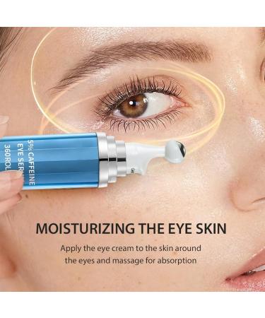 Eye Cream with Caffeine and Retinol for Puffy Eyes & Dark Circles Hydrating Under Eye Care Daily Wrinkle Cream | Lift Firm Eye | Reduce Wrinkles | Anti Aging Eye Cream with 360 massage Ball - Buy Online on GoSupps.com