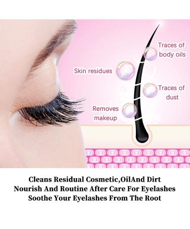 50ml Eyelash Foam Shampoo Set B - Gentle Lash Cleanser with Mascara Brush - 1-2 min Lash Bath & Makeup Clean - Buy Online on GoSupps.com