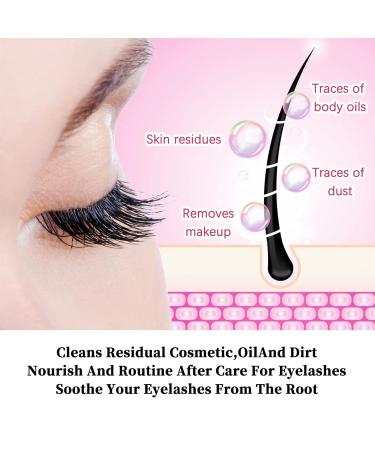 Eyelash Shampoo Foam Cleanser with Brush | 50ml Eyelash Cleaner for Extensions | Makeup Residue Removal - Buy Online on GoSupps.com