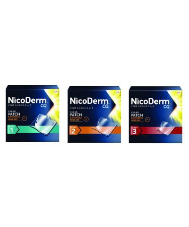 Nicoderm CQ Step 1 Step 2 & Step 3 (14 Clear Patches in each Step) For the Committed Quitters