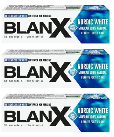 Blanx Nordic White Toothpaste 75ml 2.54fl.oz Pack of 3
