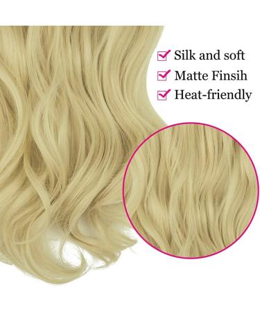 OMGREAT 18 Curly Bleach Blonde Halo Hair Extension - 18 Inch Synthetic Hairpiece for Women | Heat Resistant Fiber | Hidden Wire Headband | 4.2 Oz - Buy Online on GoSupps.com