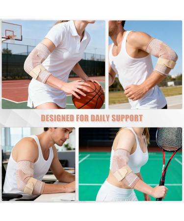 Cezlstesy Epicondylitis Elbow bandage for epicondylitis with 2 compression pads nonslip elbow bandage for women and men for tennis bodybuilding golf beige M Beige M - Buy Online on GoSupps.com