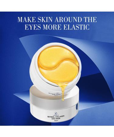 Retinol Collagen Eye Masks | 30 Pairs Under Eye Treatment for Wrinkles Puffiness & Dark Circles - Unisex Skincare - Buy Online on GoSupps.com