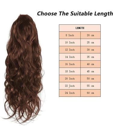 Ponytail Extensions Body Wave Human Hair Ponytail Extension 10-24" Wavy Claw Clip Ponytail Extensions Dark Brown Curly Wavy Claw Clip in Remy Hair Ponytail Hairpieces for Women (Color : 100g(One squ 20inches 100g(One square) - Buy Online on GoSupps.com