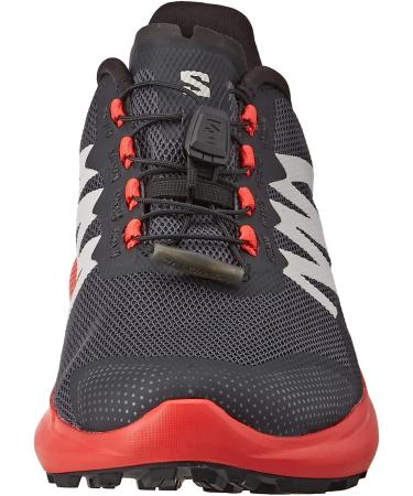 Salomon Men's Hypulse Trail Running Shoes 9.5 - Magnet/Poppy Red/Black | Lightweight & Durable - Buy Online on GoSupps.com