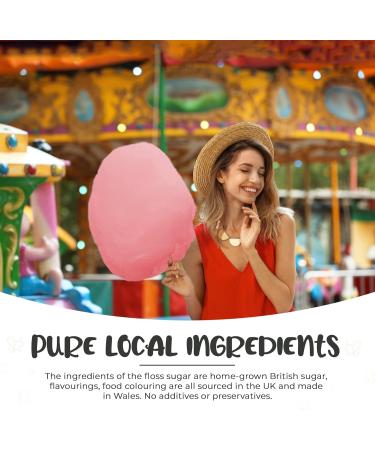 Baking Beauty and Beyond Marshmallow Flavour Premium Floss Sugar for Cotton Candy | Natural Ingredients | 800g Bulk Packaging - Buy Online on GoSupps.com