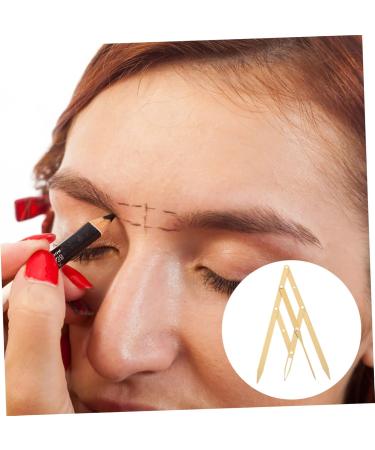 KALLORY 2 Pcs Second Generation Brow Shaping Kit Eyebrow Marker Ruler Eyebrow Drawing Tool Metal 25x5x0.6cmx2pcs Goldenx2pcs - Buy Online on GoSupps.com